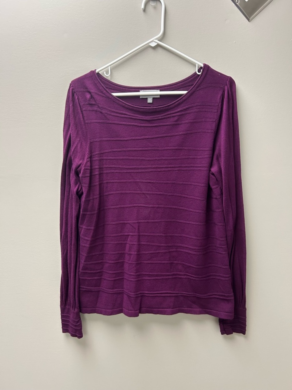 Laura Women’s Long Sleeve Purple Textured‎ Top